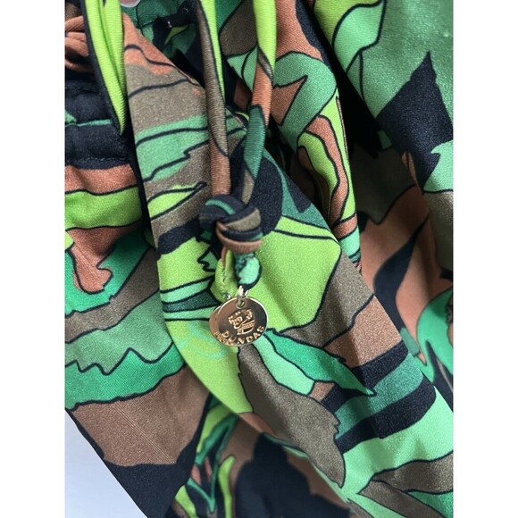 DUNDAS Gala Ruched One Shoulder Cutout Jersey dress Jungle Camo IT 46 US 10 - Picture 14 of 16